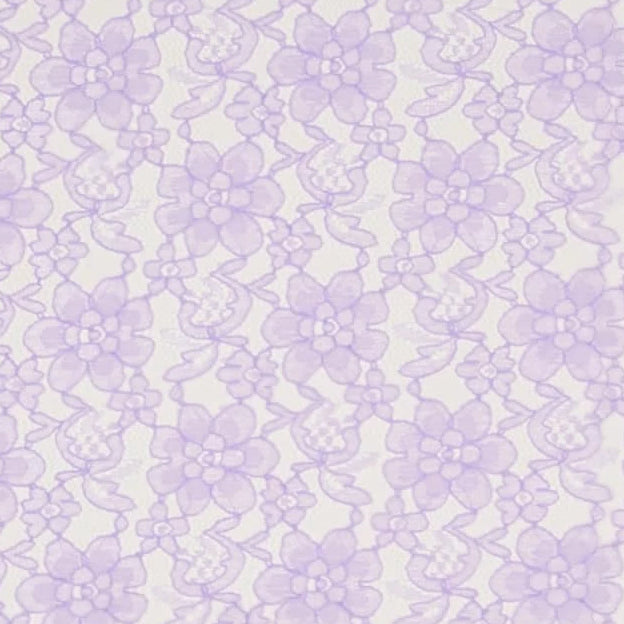 Lilac Floral Raschel Lace Fabric