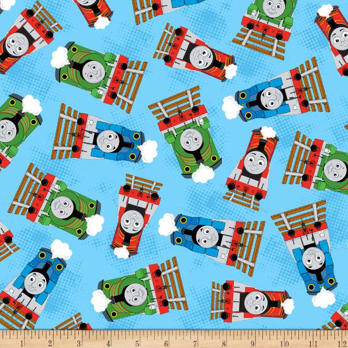 QT Fabrics VIP Thomas Toss Light Blue 100% Cotton Fabric