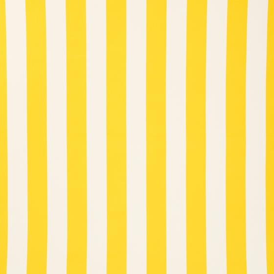 Yellow White Stripe 1" inch Satin Fabric