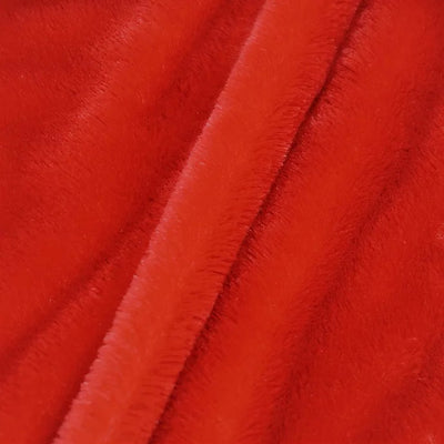 Red Rich Minky Bear Fabric