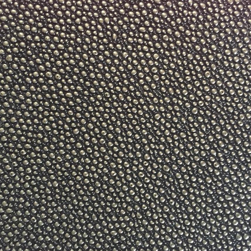 Black Gold Grain Reptile Embossed Vinyl Fabric