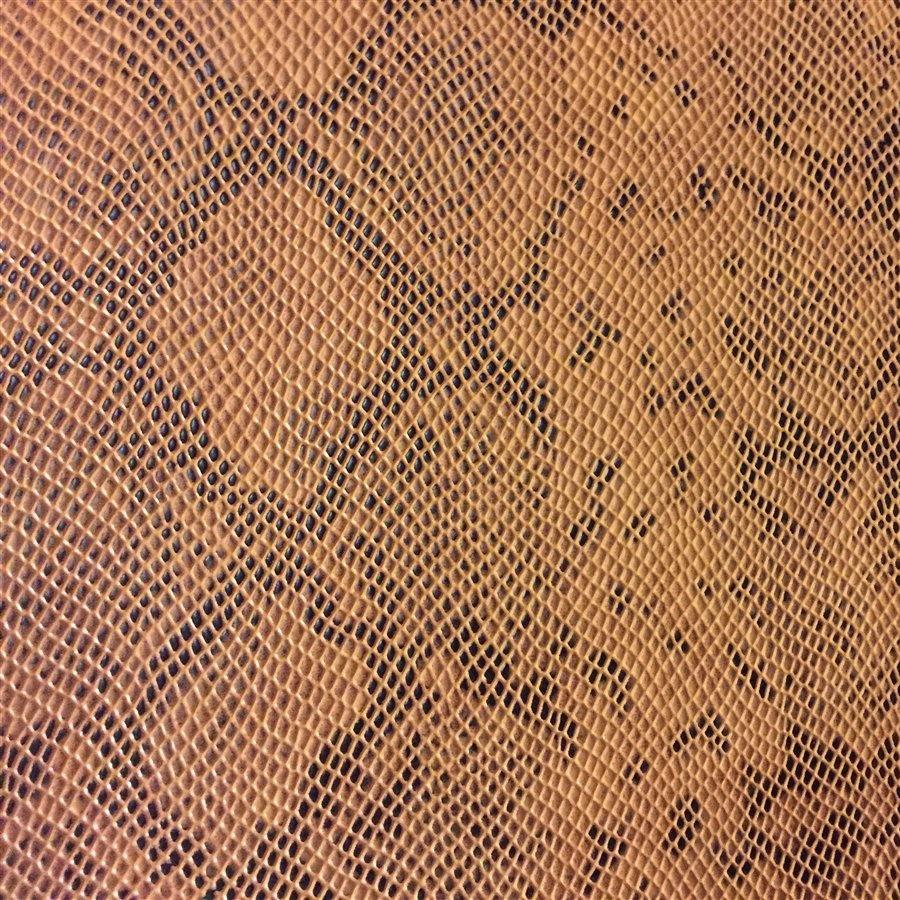 Caramel Matte Python Snake Skin Vinyl Fabric / 40 Yards Roll
