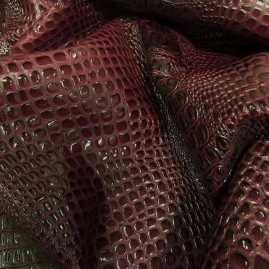 Dark Wine Keys Gator 3D Embossed Vinyl Fabric