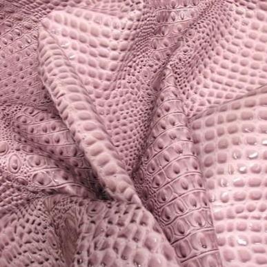 Winter Lilac Keys Gator 3D Embossed Vinyl Fabric