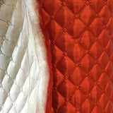 Polyester Quilted Padded Lining Red Fabric
