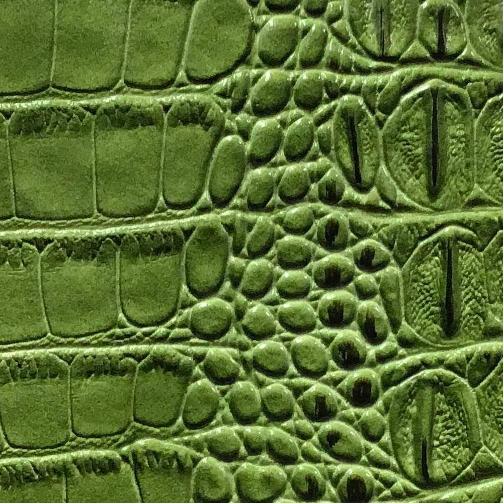 Green Alligator Vinyl Fabric