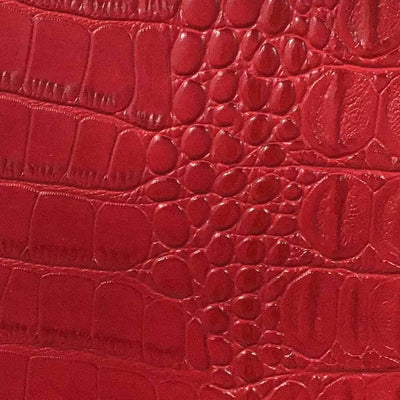 Red Alligator Vinyl Fabric
