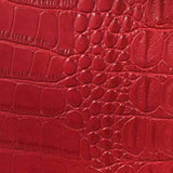 Red Alligator Vinyl Fabric / 40 Yards Roll