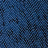 Blue Matte Python Snake Skin Vinyl Fabric