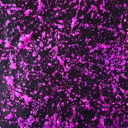 Black Fuchsia Mystique Splats Stretch Spandex