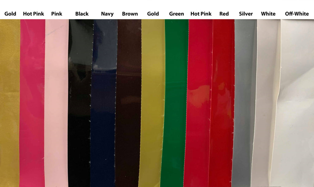 Black Patent Leather Vinyl Fabric - by The Yard