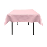 Pink Satin Overlay Tablecloth 60" x 60"