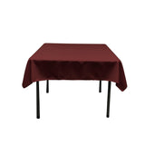 Burgundy Square Polyester Overlay Tablecloth 60" x 60"