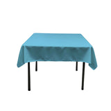 Turquoise Square Polyester Overlay Tablecloth 60" x 60"