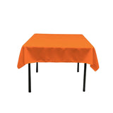 Orange  Square Polyester Overlay Tablecloth 60" x 60"