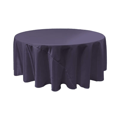Navy Blue Bridal Satin Round Tablecloth 120