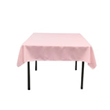 Pink Square Polyester Overlay Tablecloth 60" x 60"