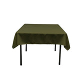 Olive Square Polyester Overlay Tablecloth 60" x 60"