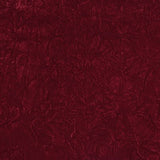 Dark Red Flocking Crushed Velvet Fabric