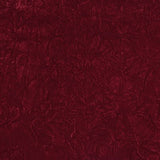 Dark Red Flocking Crushed Velvet Fabric