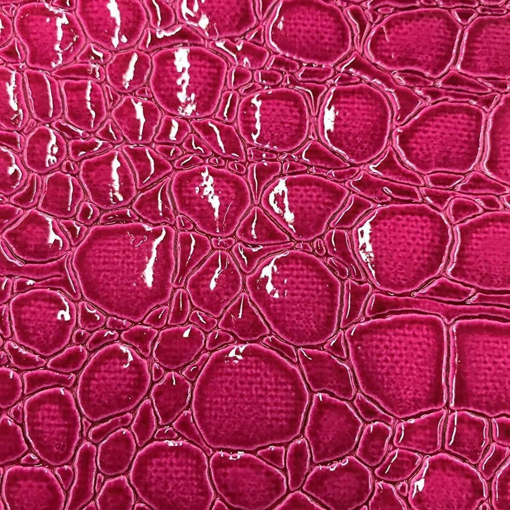 Fuchsia Vinyl Crocodile, 55" Inches Wide / 40 Yards Roll