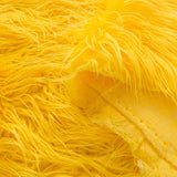 Yellow Faux Fake Mongolian Animal Fur Fabric Long Pile