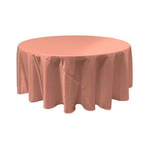 Dusty Rose Bridal Satin Round Tablecloth 132"