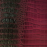 Pink Black Two Tone Alligator Vinyl Fabric / 40 Yards Roll