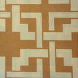Khaki Ivory Puzzle Style Canvas Waterproof Outdoor Fabric