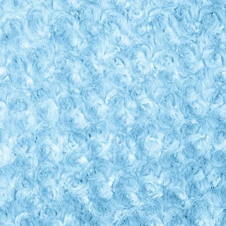 Light Blue Minky Rosebud Fabric