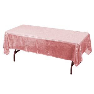Blush Glitz Sequin Rectangular Tablecloth 60 x 126"