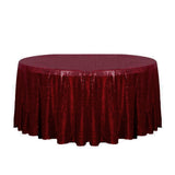120" Burgundy Glitz Sequin Round Tablecloth