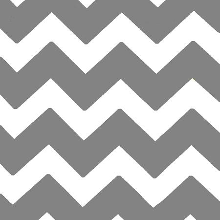 Chevron Gray and White Poly Cotton Fabric