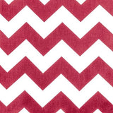 Chevron Red and White Poly Cotton Fabric