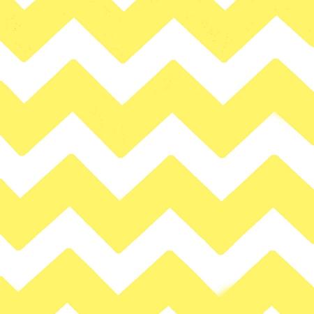 Chevron Yellow and White Poly Cotton Fabric