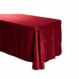 Cranberry Crinkle Crushed Taffeta Rectangular Tablecloth 90 x 156"