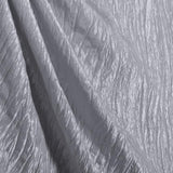 Silver Crushed Taffeta Fabric