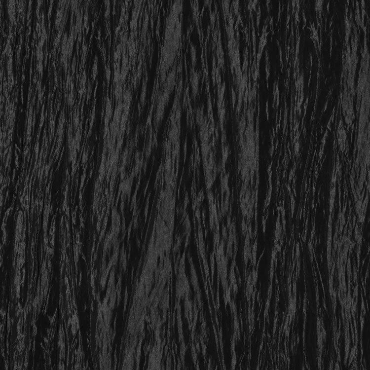 Black Crushed Taffeta Fabric / 50 Yards Roll