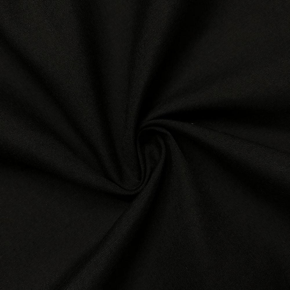 Black Solid Flannel Cotton Fabric