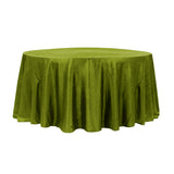 120" Lime Crinkle Crushed Taffeta Round Tablecloth