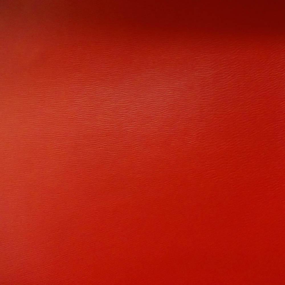 Red 0.9 mm Thickness Soft Semi-PU Faux Leather Vinyl Fabric / 40 Yards Roll