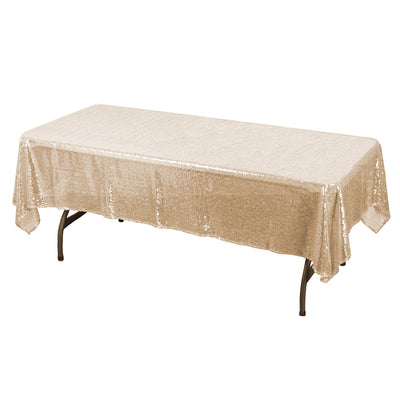 Gold Glitz Sequin Rectangular Tablecloth 60 x 126