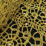 Gold Corded Lace Fabric