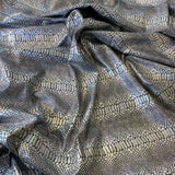 Silver Viper Cobra Snake Skin Spandex Fabric