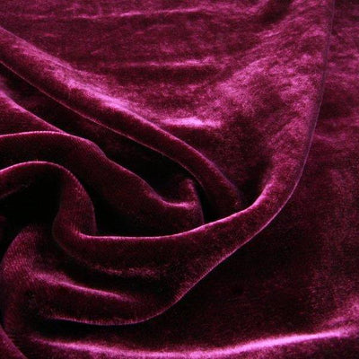 Magenta Silk Velvet Fabric