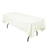 Ivory 100% Polyester Rectangular Tablecloth 60" x 126"