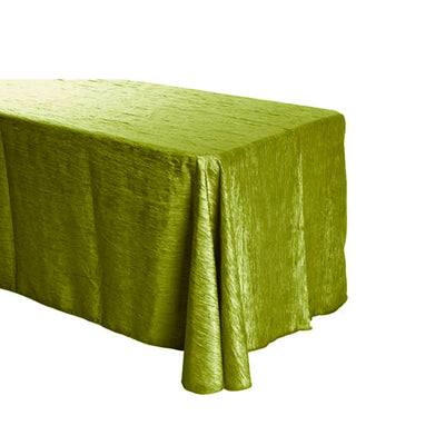 Lime Crinkle Crushed Taffeta Rectangular Tablecloth 90 x 132