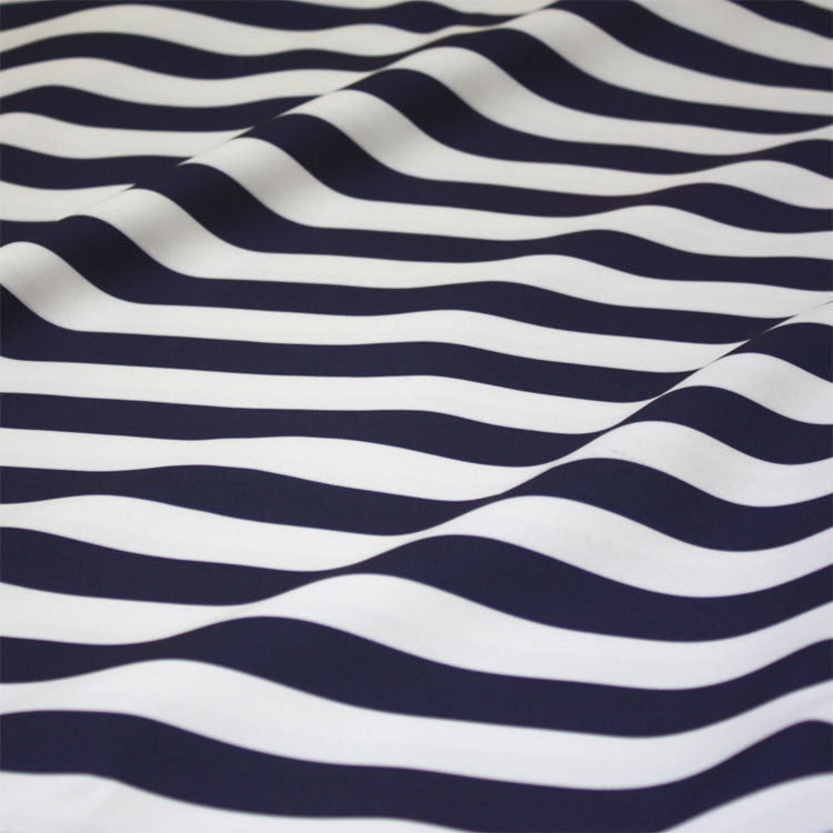 1/2" Half inch Navy White Spandex Fabric