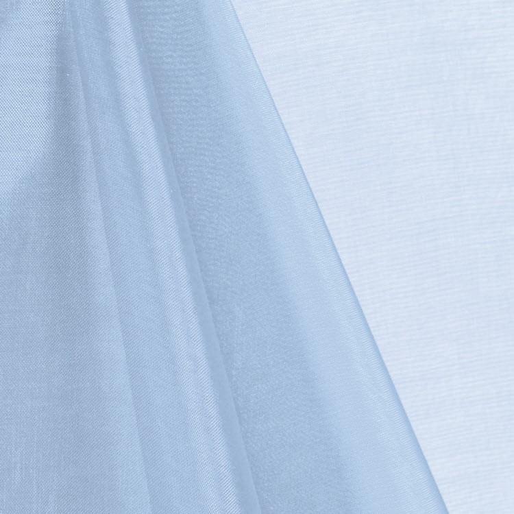 Baby Blue Mirror Crystal Organza Fabric / 100 Yards Roll
