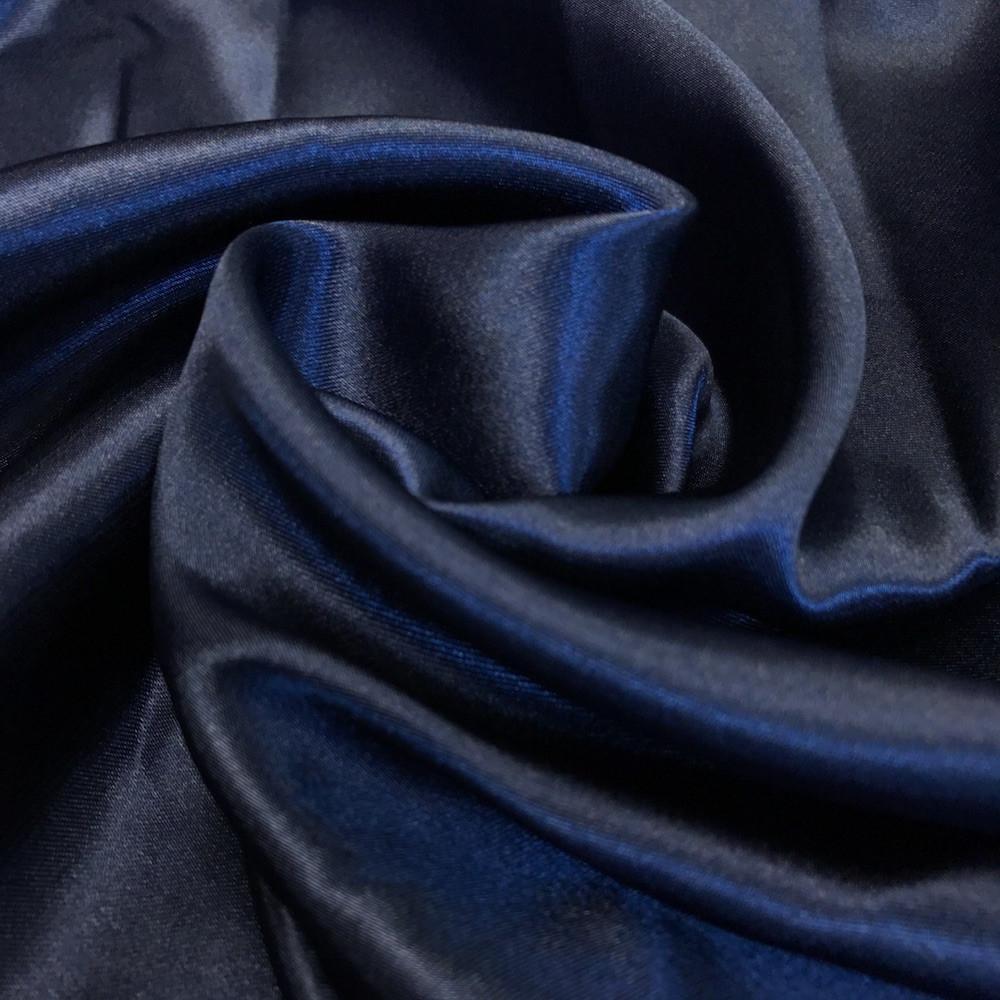 Navy Bridal Satin Fabric